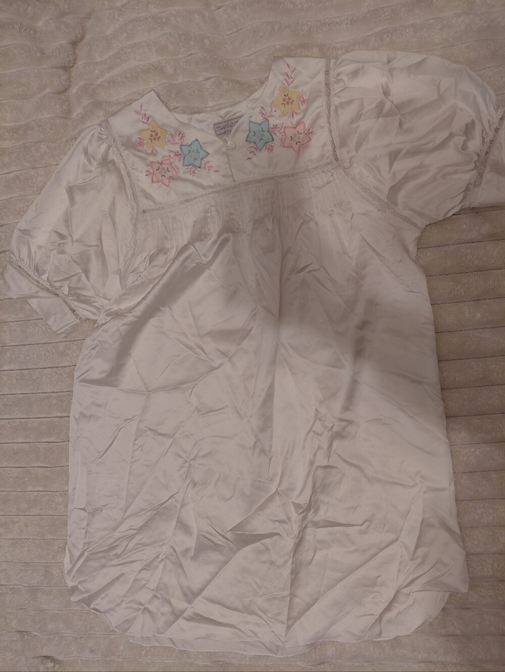 Vintage Girls White Silky Nightgown